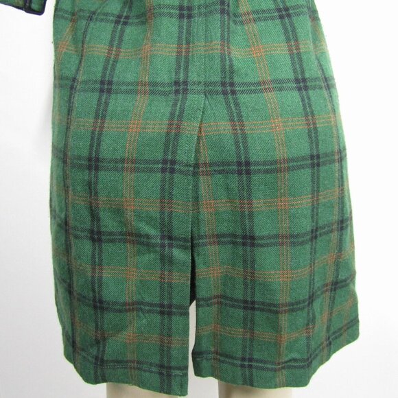 BB DAKOTA Y2K Plaid S Coat Dress Grunge Academia Preppy Green Hilda Tartan - Picture 7 of 13